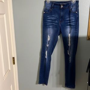 Blue-Republic Ripped Jeans